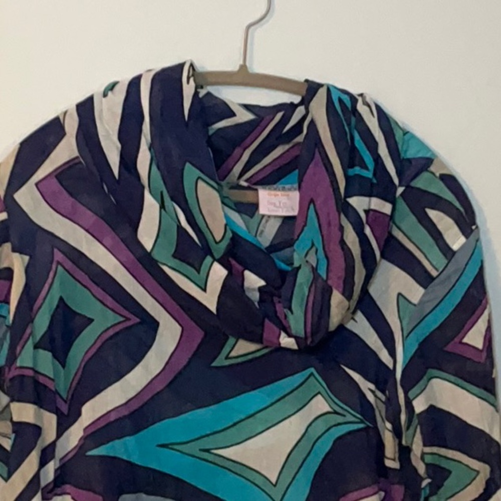 Gretchen Scott Large cowl neck tunic top - Picture 2 of 6